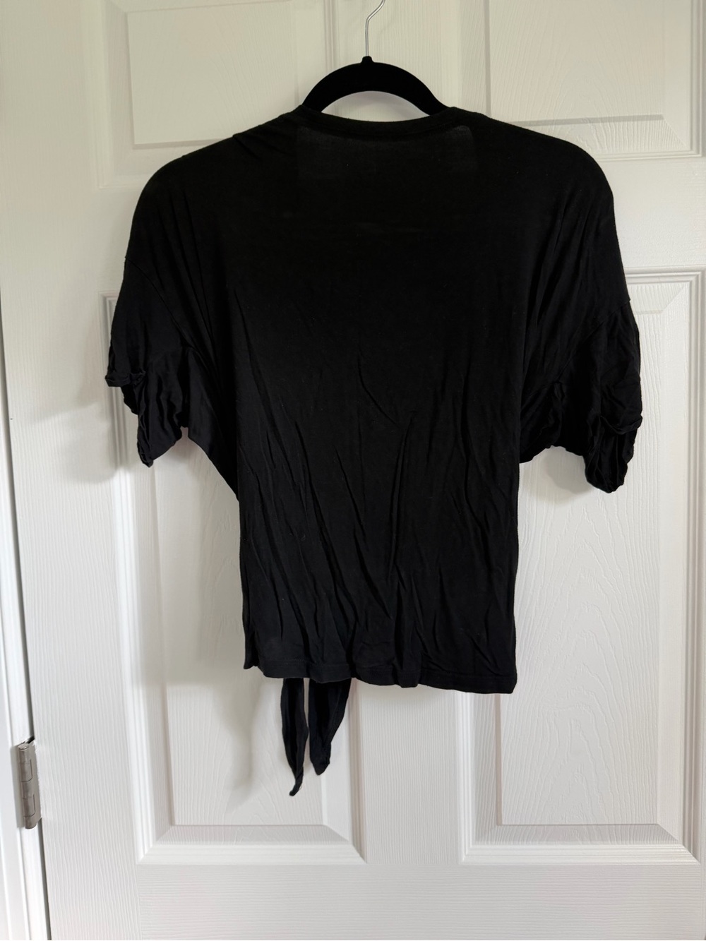 Black Women's Tie-Front Top